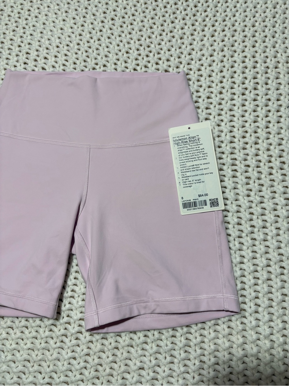 Lululemon pink organza align hr short 6” size 8 - Picture 2 of 11